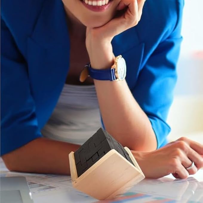 3D WOODEN BRAIN TEASER PUZZLE, CHALLENGING T-SHAPED JIGSAW LOGIC GAME FOR KIDS AND ADULTS, EDUCATIONAL TOY FOR STRESS RELIEF AND COGNITIVE SKILL DEVELOPMENT - Image 4